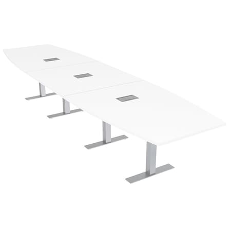Skutchi Designs 45 in W, 165.75 in L, 29 in H, Engineered Wood Top, White HAR-BOT-46x168-T-ELEC-XD09